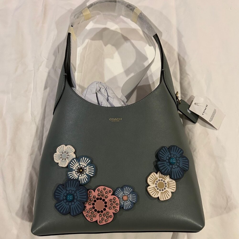 COACH Brooklyn Shoulder bag 28 with Tea Rose Customization NWT